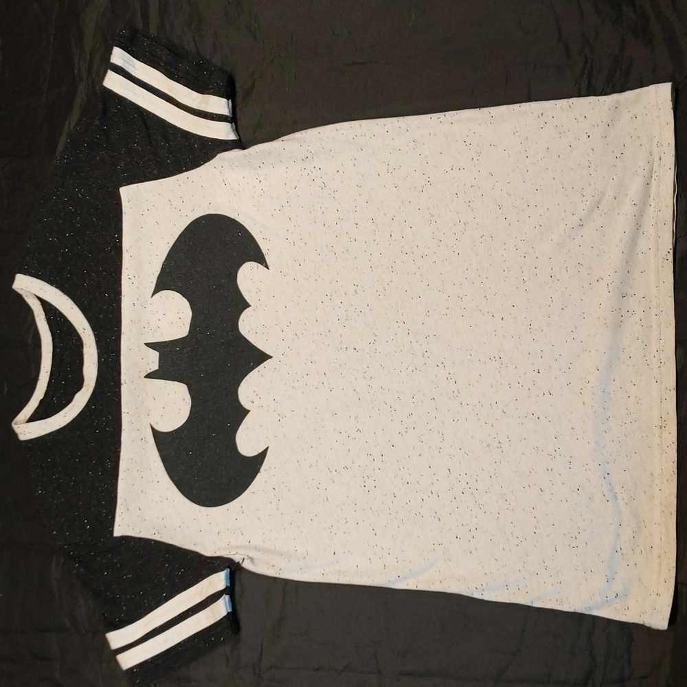 Vintage Batman Double Sleeve Stripe Jersey Tee S/M